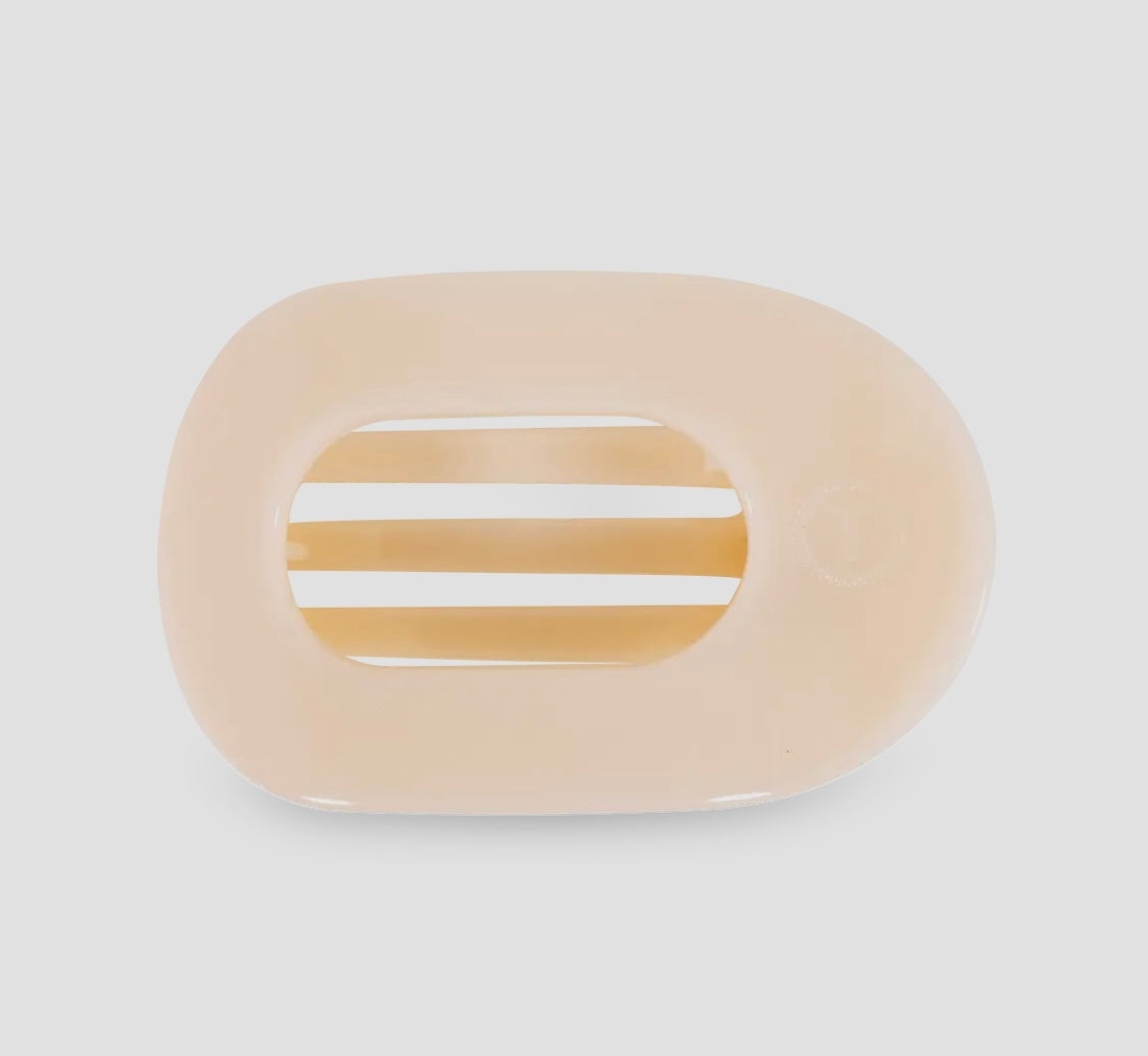 Teleties Almond Beige Flat Round Clip