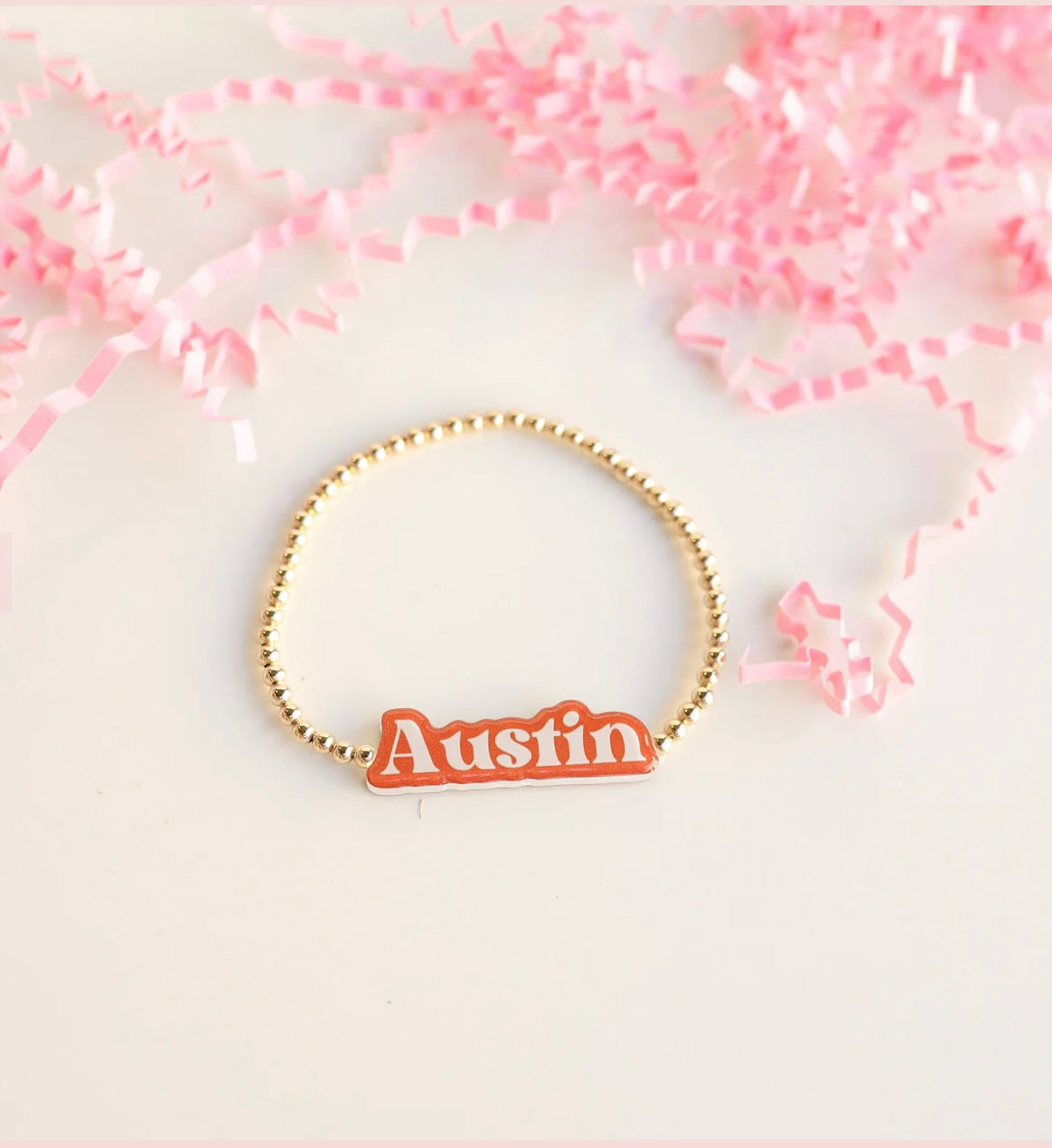 Beaded Blondes Austin Name Plate