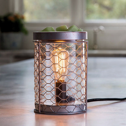 Chicken Wire Vintage Bulb Illumination Fragrance Warmer