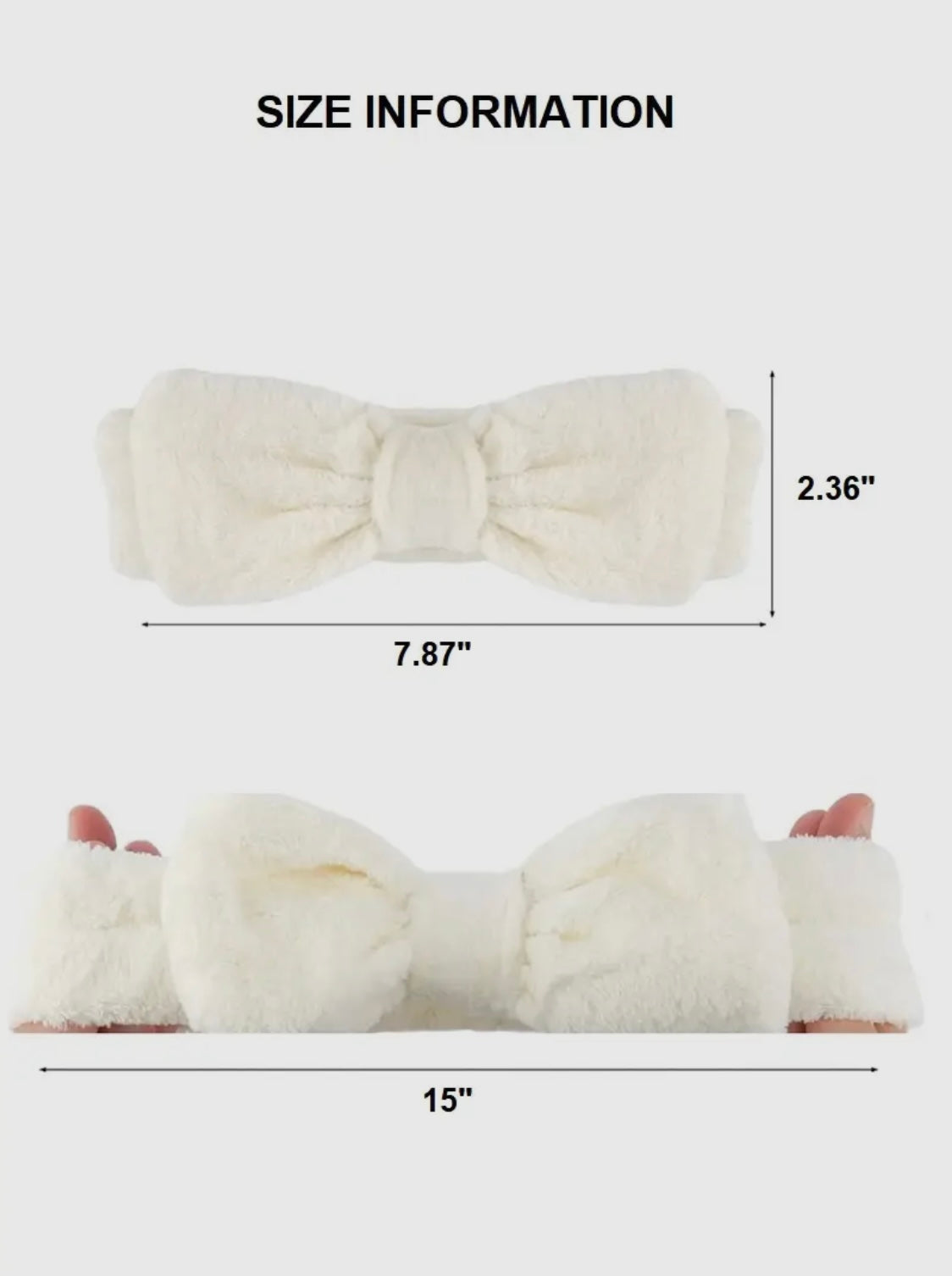 Soft Plush Bowknot Spa Headband