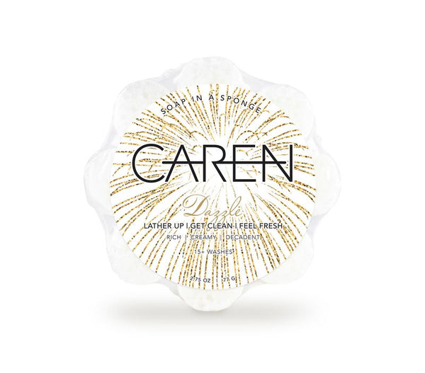 Caren Shower Soap Sponge - Dazzle White