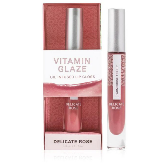 Farmhouse Fresh Delicate Rose Vitamin Glaze Oil Infused Lip Gloss