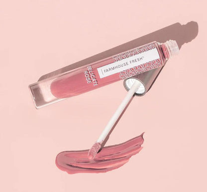 Farmhouse Fresh Delicate Rose Vitamin Glaze Oil Infused Lip Gloss