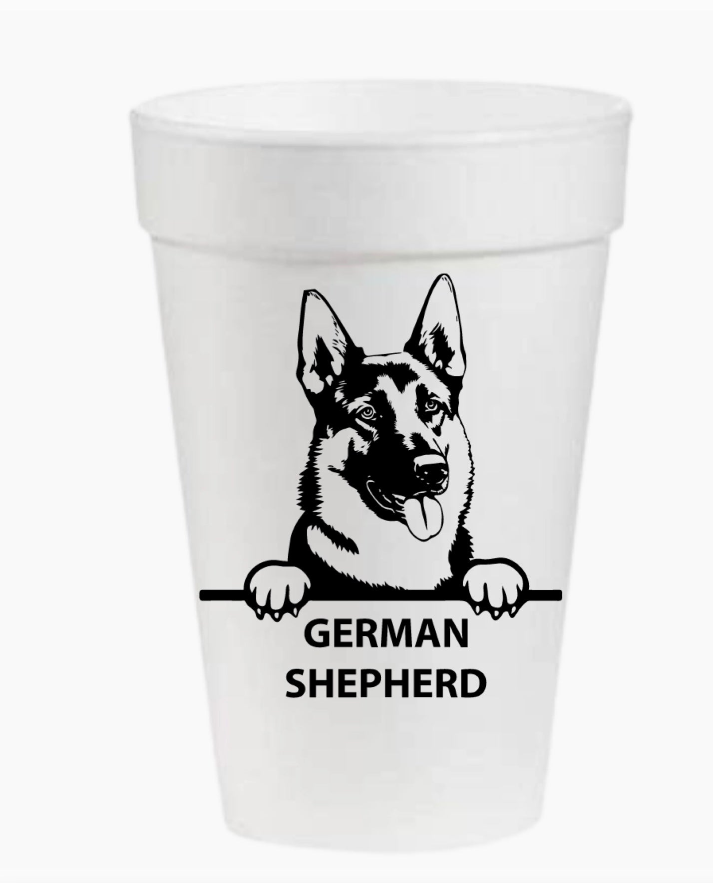 German Shepard - 16 oz Styrofoam Cups