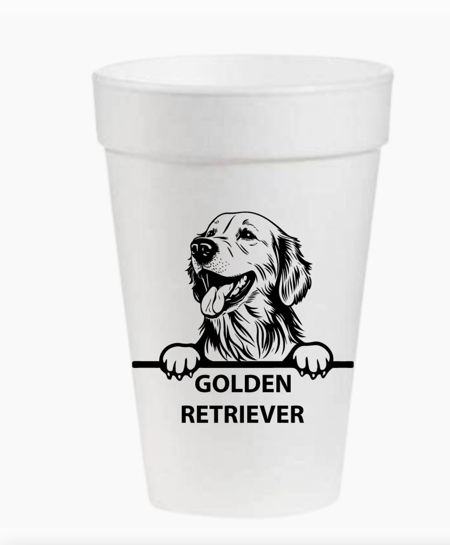 Golden Retriever - 16 oz Styrofoam Cups