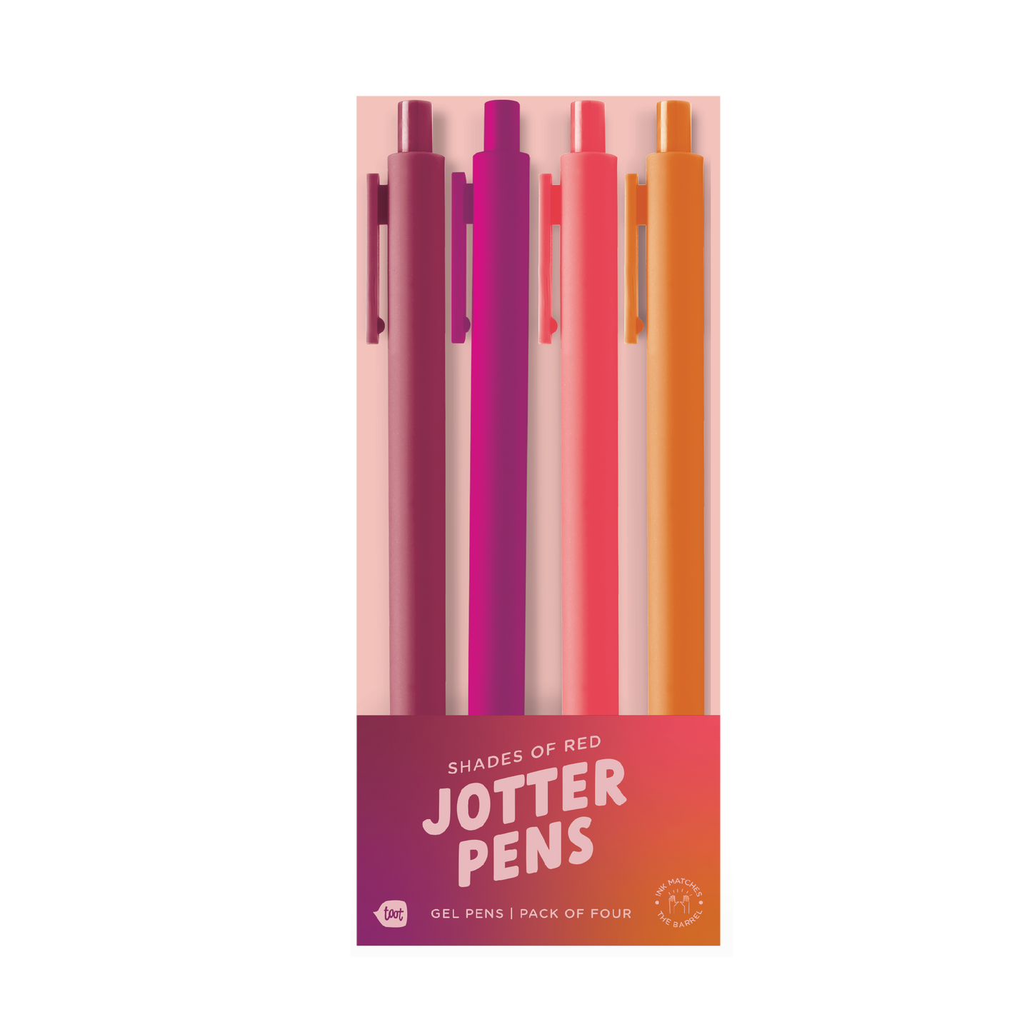 Gradient Jotter Sets 4 Pack - Reds