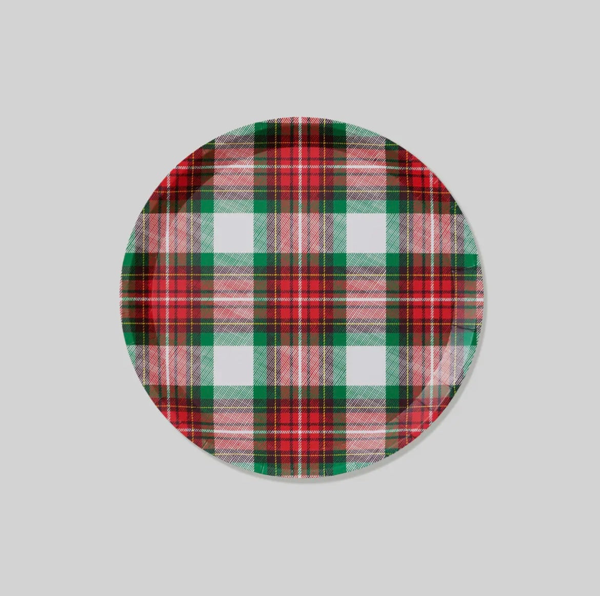 Winter Plaid Paper Plates