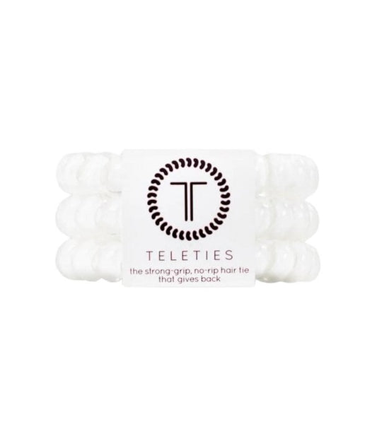 Teleties Coconut White Large Hair Ties