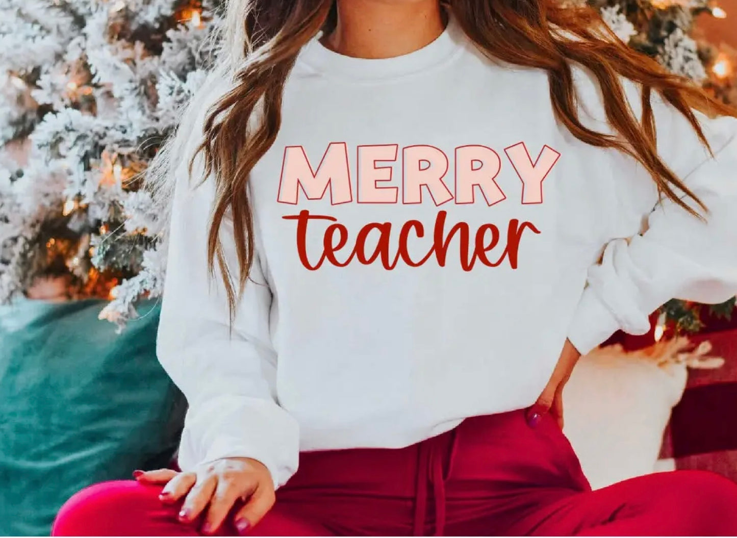 Merry Teacher Sweatshirt