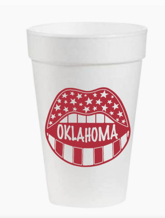 Oklahoma Game Day - 16 oz Styrofoam Cups