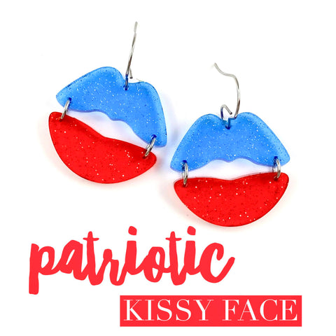 1.25 Patriotic Jelly Shimmer Kissy Face