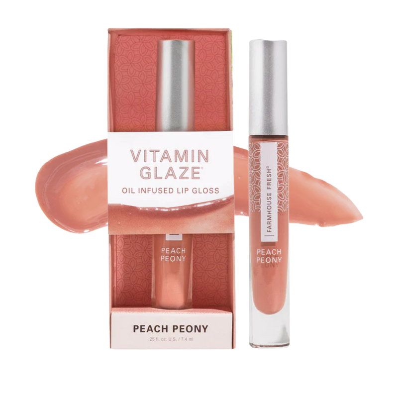 Farmhouse Fresh Peach Peony Vitamin Glaze Oil Infused Lip Gloss