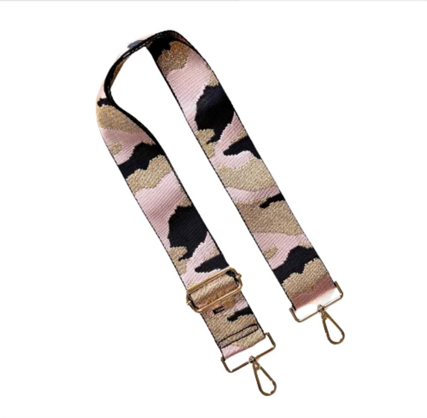 Premium Camouflage Guitar Purse Strap - Pink Gold Camo