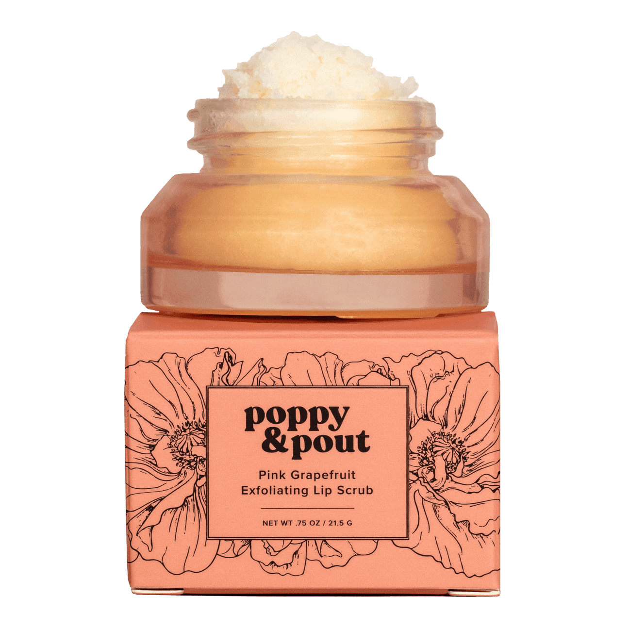 Poppy & Pout Pink Grapefruit Lip Scrub