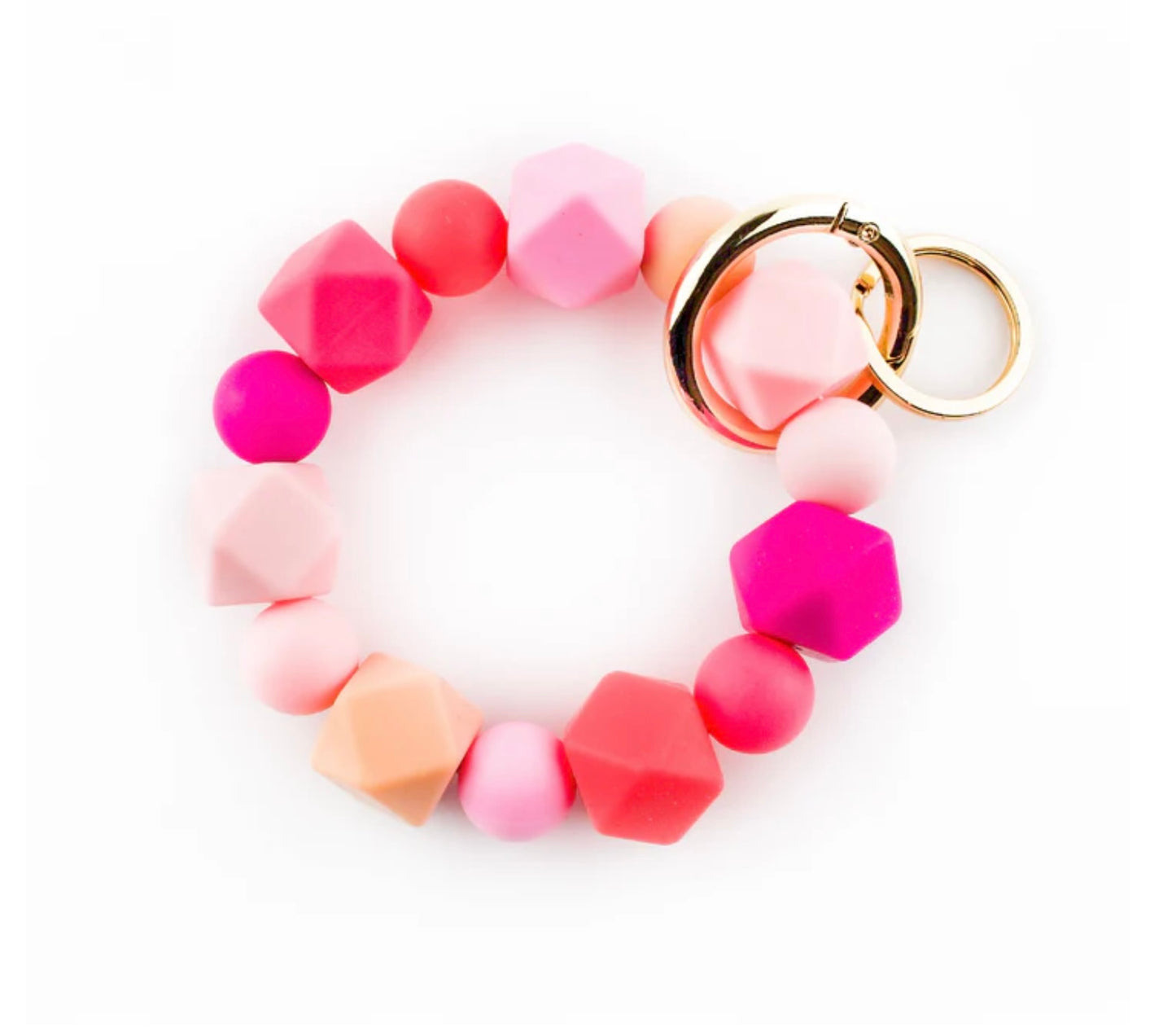 Hexagon Silicone Wristlet - Pinks