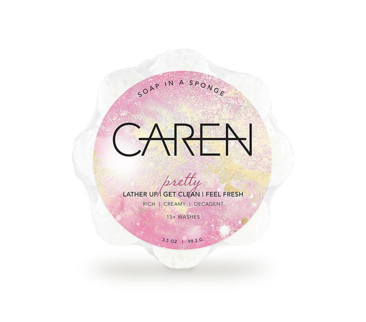 Caren Shower Soap Sponge - Pretty White