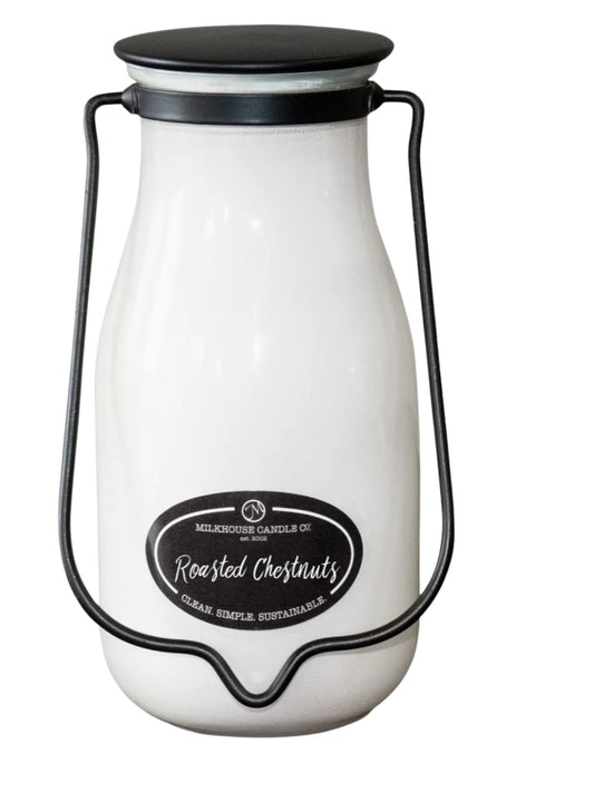 Milkhouse Candle Co. Roasted Chestnuts Milkbottle 14oz.