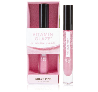 Farmhouse Fresh Sheer Pink Vitamin Glaze Oil Infused Lip Gloss