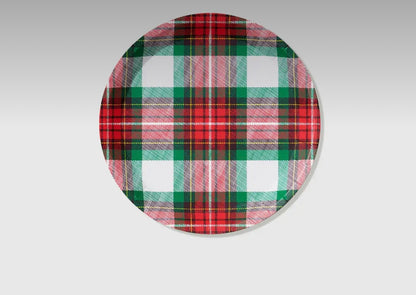 Winter Plaid Paper Plates