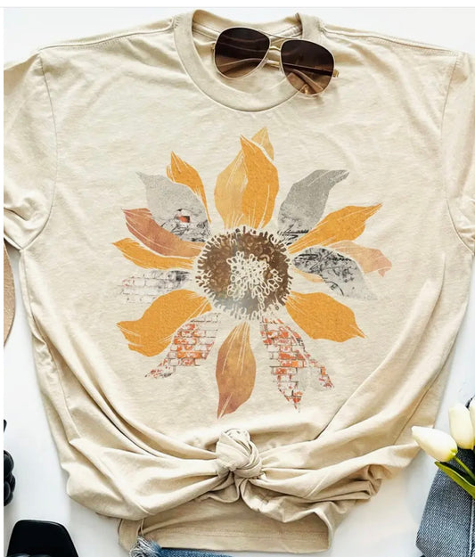 Grunge Sunflower T-shirt