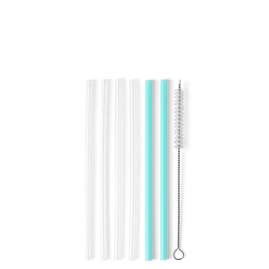 Swig Clear + Aqua Resuable Straw Set