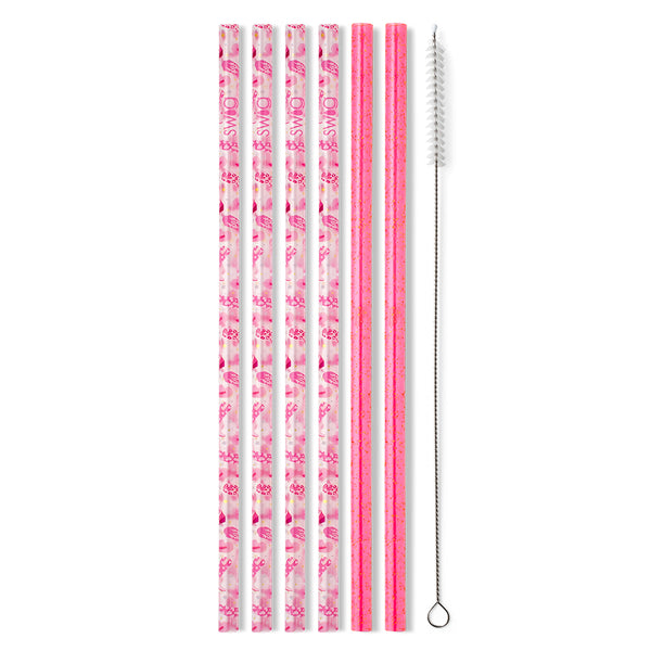 Swig Let's Go Girls Reusable Straw Set