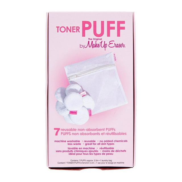 MakeUp Eraser Toner Puff 7 pack Cotton Round