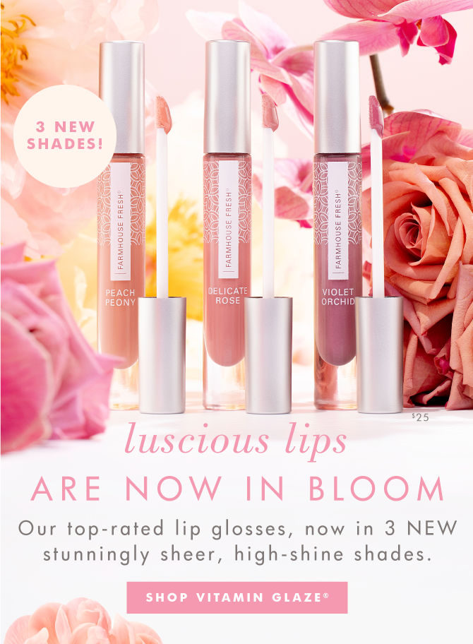 Farmhouse Fresh Peach Peony Vitamin Glaze Oil Infused Lip Gloss