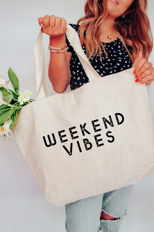 Weekend Vibes XL Tote Bag