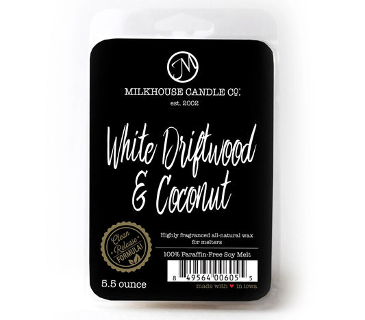 Milkhouse Candle Co. White Driftwood & Coconut Melts