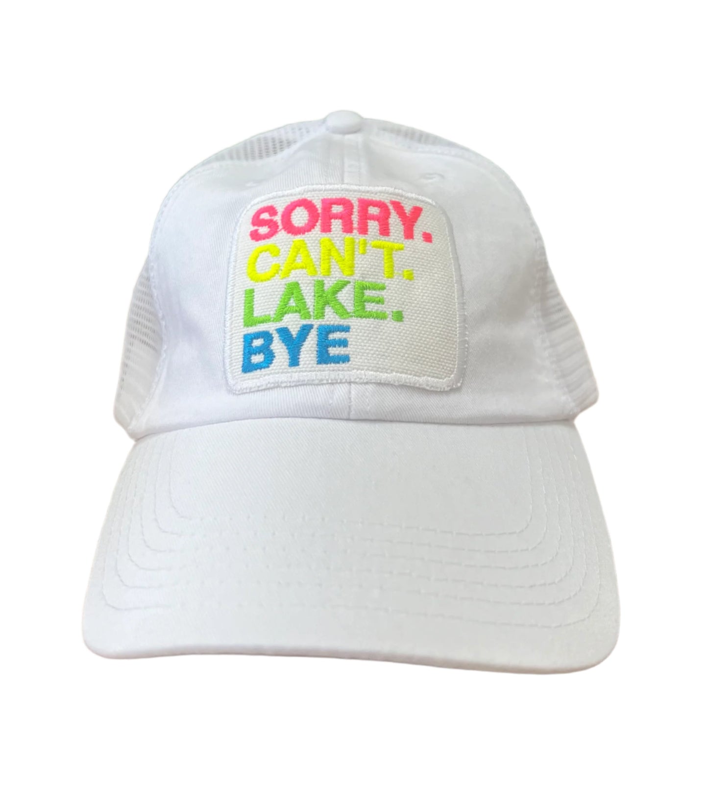 Baseball Cap "Sorry Can't Lake Bye" patch