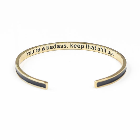 You're A Badass Enamel Bangle Bracelet